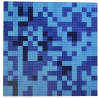 Dark Blue Miner Mosaic - 12"x12" LEGO® compatible plate
