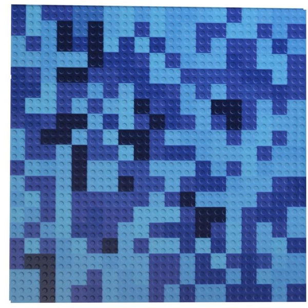 Dark Blue Miner Mosaic - 12"x12" LEGO® compatible plate