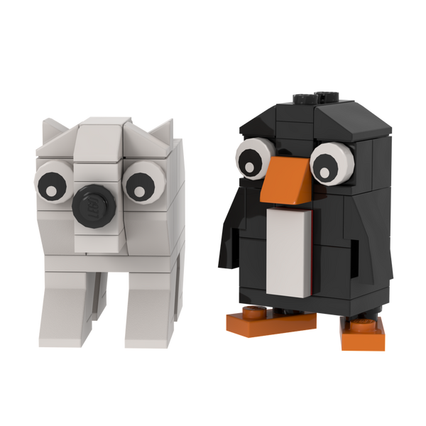 Polar Bear and Penguin custom LEGO® kit – Bricks Minifigs Eugene