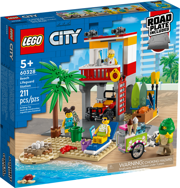 60328 Beach Lifeguard Station - New, Sealed, Retired LEGO City Set