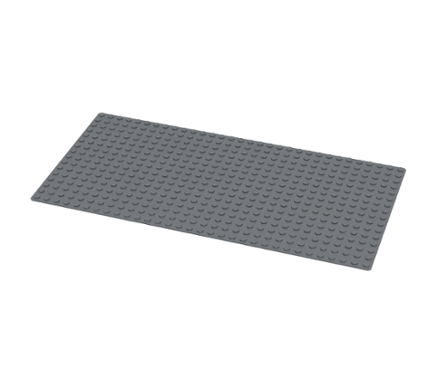 LEGO® Baseplate 5"x10" - Dark Bluish Gray