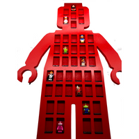 Custom wooden LEGO® minifigure display - large red