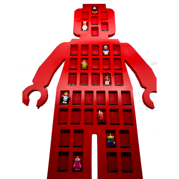 Custom wooden LEGO® minifigure display - large red