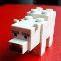 Minecraft Polar Bear Baby - Brick Built