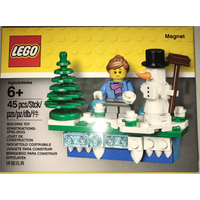 Lego iconic holiday store magnet