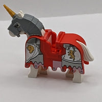 Horse With Barding and Battle Helmet