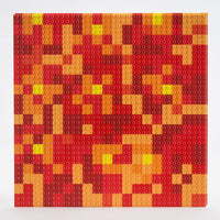 Red Miner Mosaic - 12"x12" LEGO® compatible plate