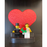 Minifigure Display - Heart (Red)