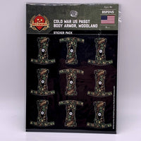 Cold War US PASGT Body Armor, Woodland - Sticker Pack