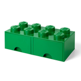 Storage Brick 2 x 4 with Drawers - Green [USED]