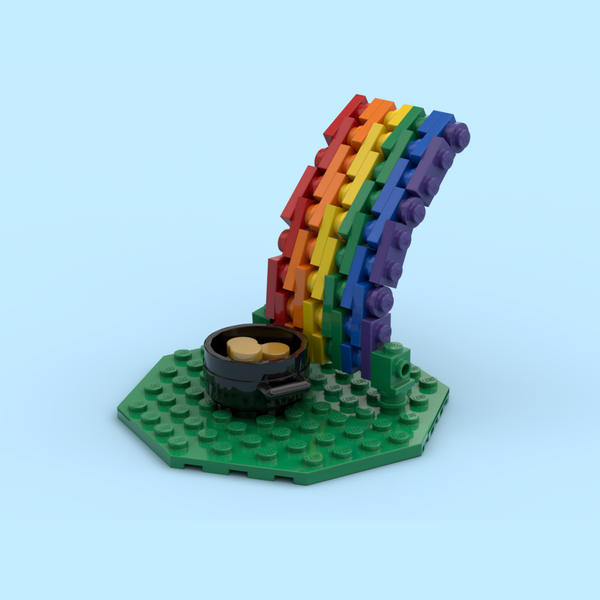 Rainbow and pot of gold custom LEGO® kit