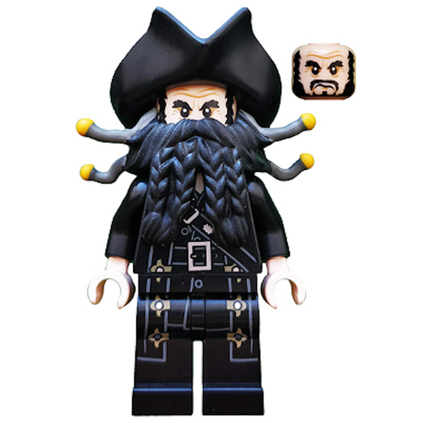 Blackbeard LEGO Pirate of the Caribbean Minifigure Bricks