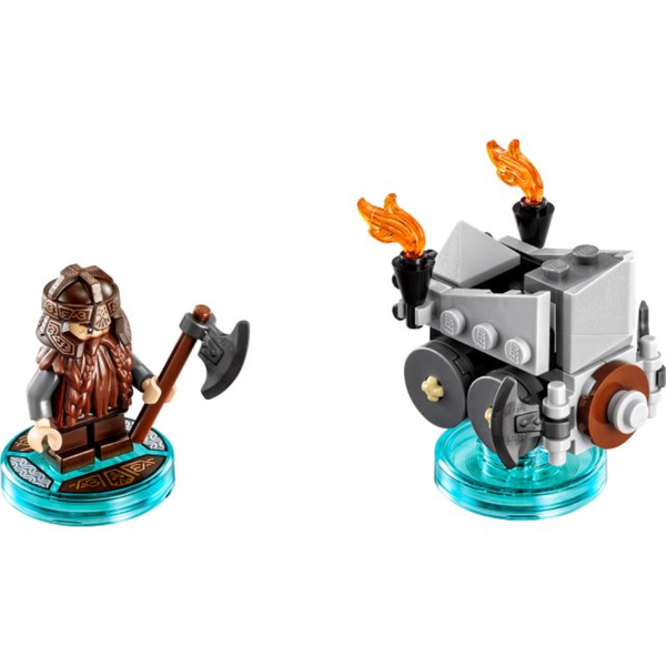 LEGO Dimensions Fun Pack - The Lord of the Rings (Gimli and Axe Chariot) [USED]