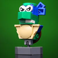 Kung- Fu Turtle Bust (Blue) - Custom LEGO® Set