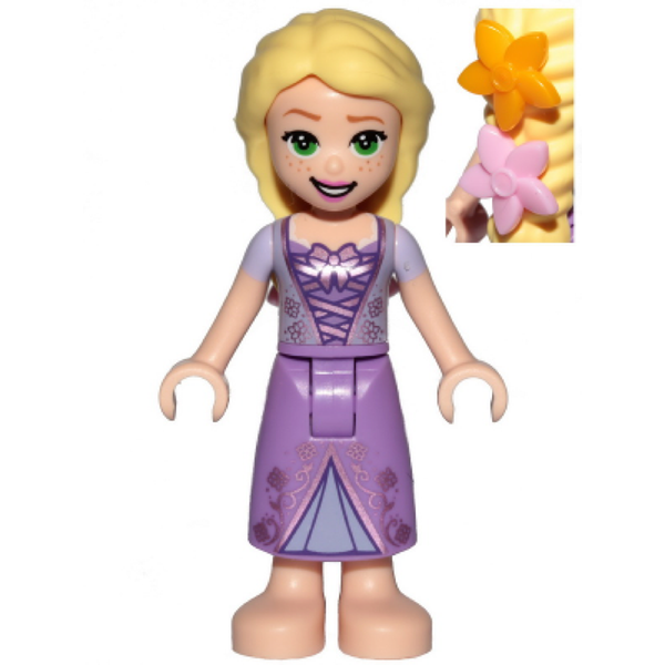 Rapunzel with 2 Flowers in Hair