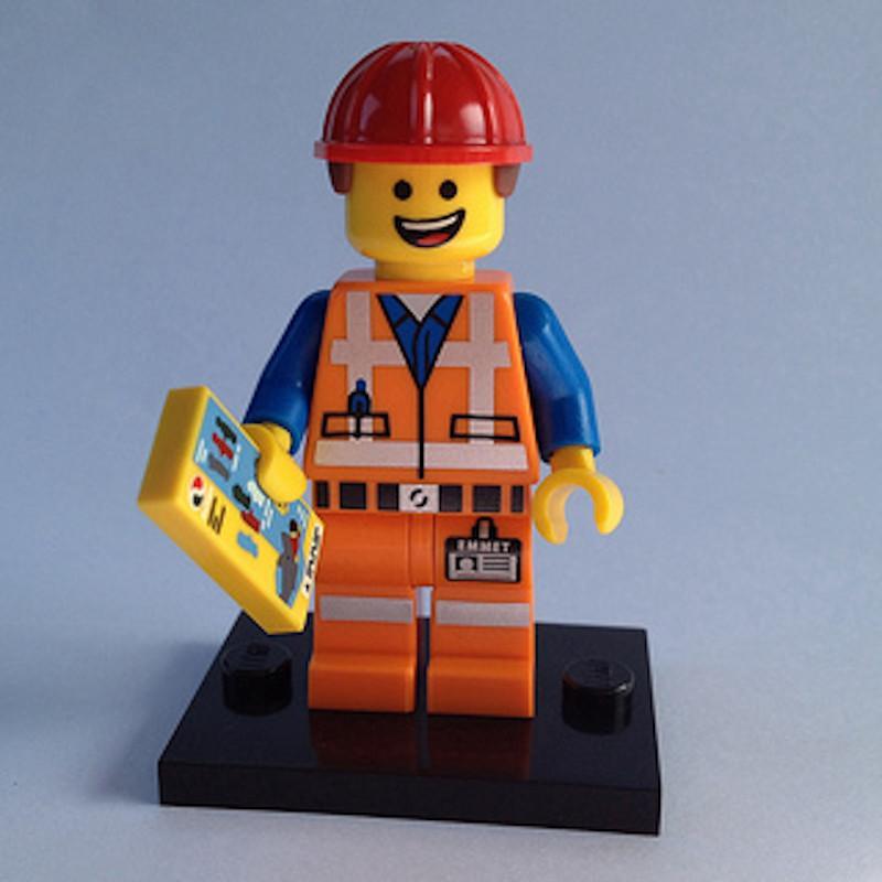 Lego Minifigure Lego Movie Builder Hard Hat Emmet The LEGO Movie