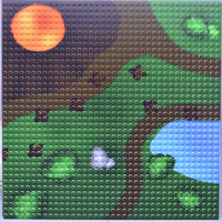Dino Volcanic Plateau - 12"x12" LEGO® compatible plate