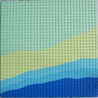 LEGO® Baseplate 10" x 10" - Beach Pattern