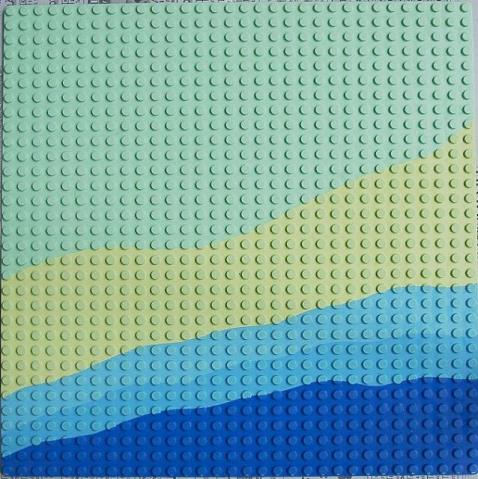 LEGO® Baseplate 10" x 10" - Beach Pattern