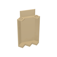 Panel 3 x 3 x 6 Corner Wall without Bottom Indentations (Tan)