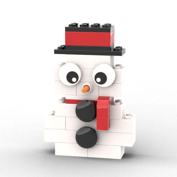 B3 Customs Funny Snowman Building Set Made Using Lego Bricks