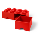 Storage Brick 2 x 4 with Drawers - Red [USED]