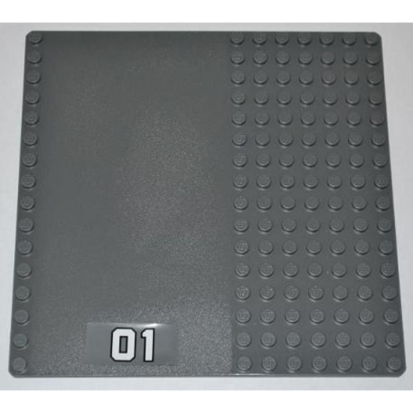 Baseplate, Road 16 x 16 with Driveway and '01' Small Pattern (Sticker) - Set 7208